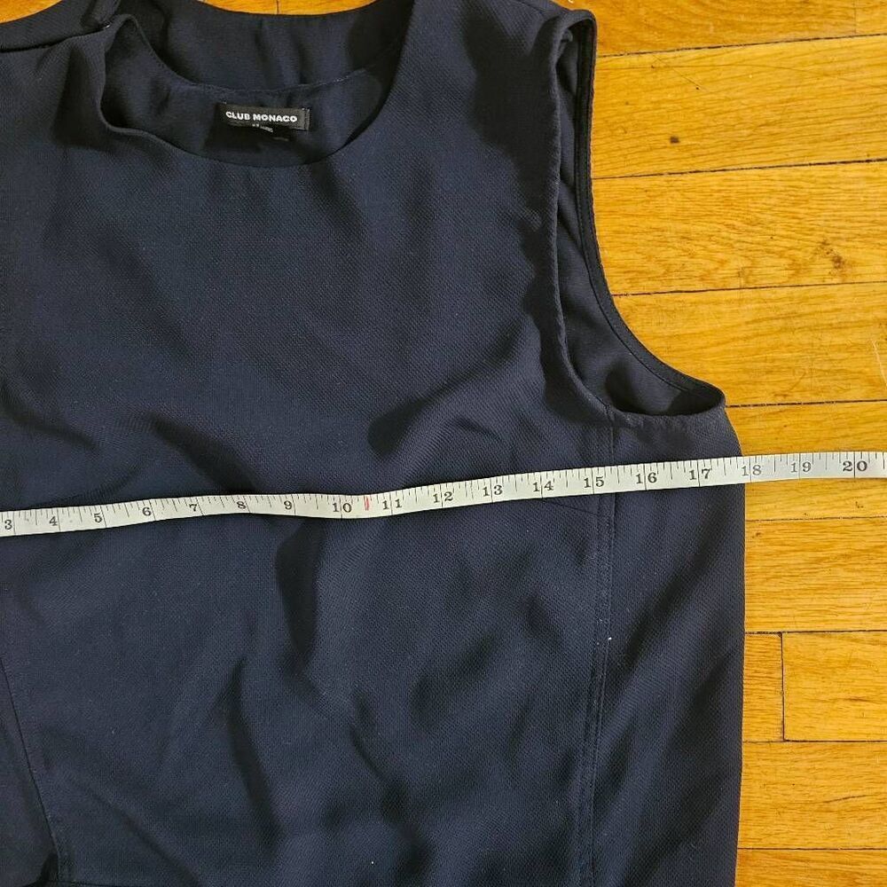 Club Monaco Navy Karis Open Back Romper Jumpsuit Size 2 - Picture 5 of 7